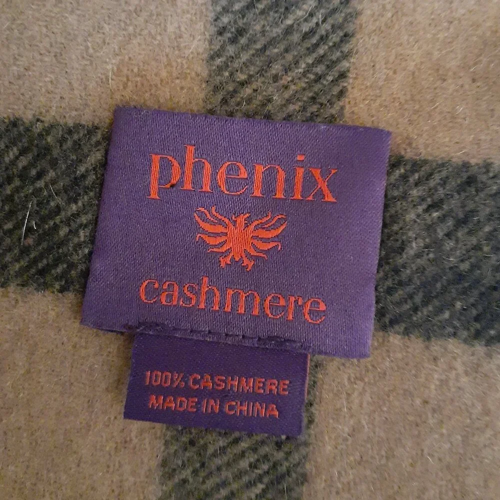 Phenix Cashmere Plaid Scarf